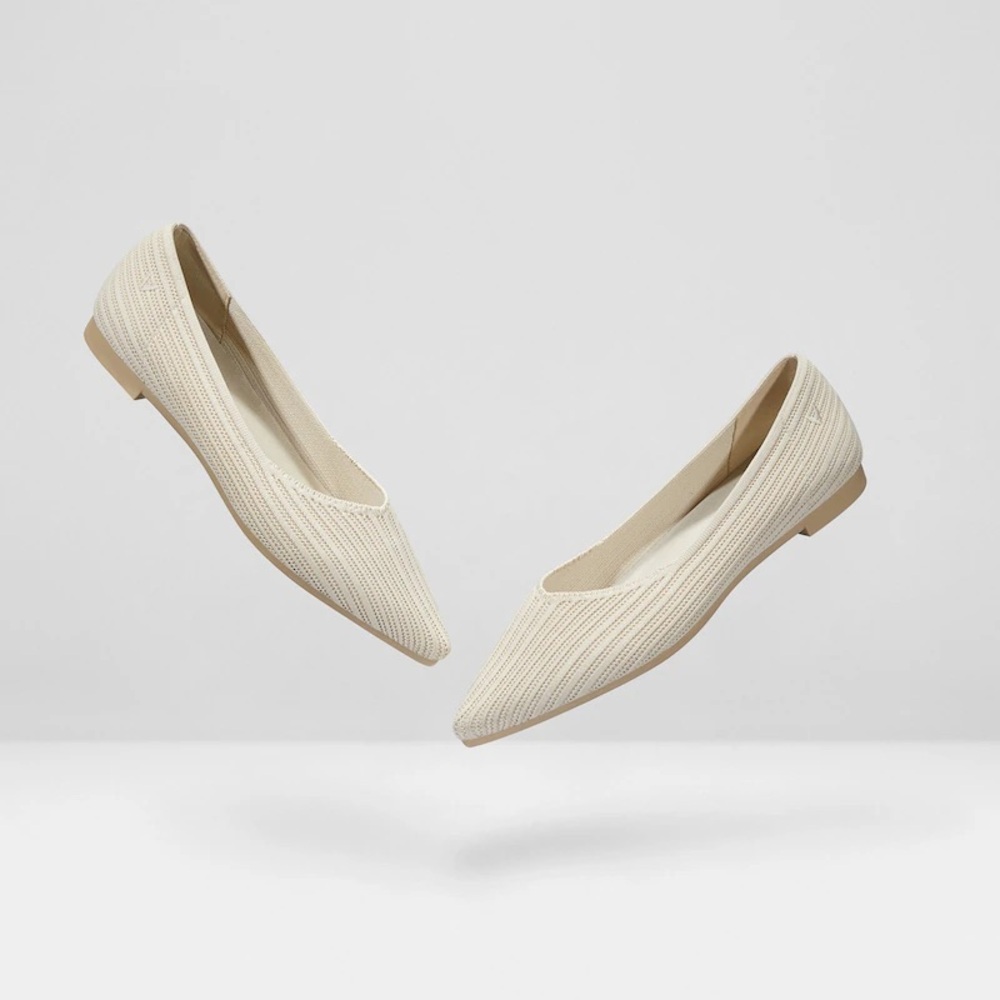 Vivaia Macy Pointed-Toe Stripe Flats Size EU 40